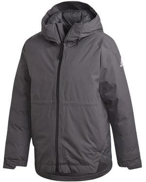 adidas Rain.Rdy Hooded Stripe Jacket - Gray