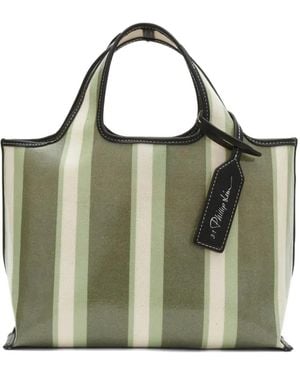 3.1 Phillip Lim Borsa Tote Market A Righe Mini - Verde