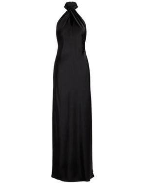 Ralph Lauren Twist-Front Halterneck Maxi Dress - Black