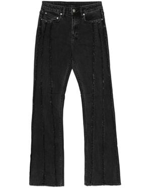 Ksubi Frayed-Seam Flare Jeans - Black