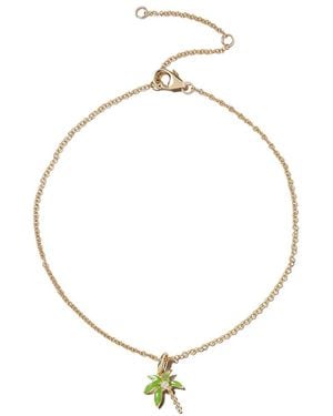 Yvonne Léon 9Kt Palm Tree Diamond Charm Anklet - Metallic