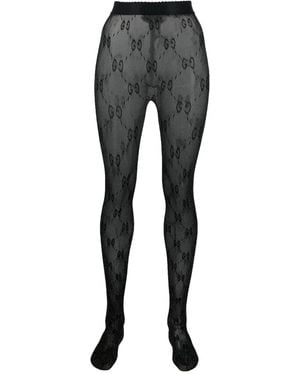 Gucci Collants Gg En Maille, Taille - Gris