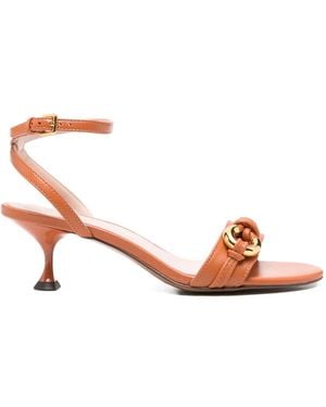 Coccinelle Knot Leather Sandals - Pink