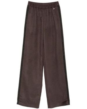 Herno Pantalon Palazzo À Taille Élastiquée - Marron