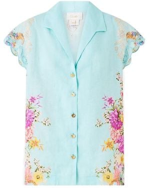 CAMILLA フローラル ブラウス - ブルー