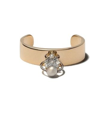 Delfina Delettrez Pendiente Earcuff En Oro Amarillo Y Blanco De 18Kt