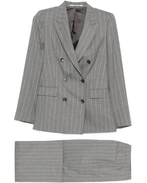 Tagliatore Pinstripe double-breasted suit - Gris