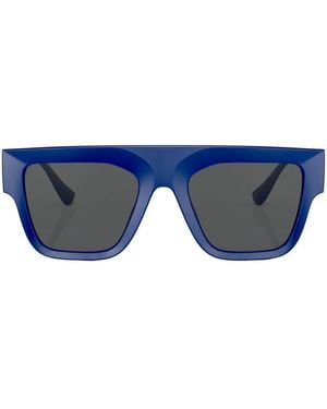 Versace Sonnenbrille Mit Eckigem Gestell - Blau