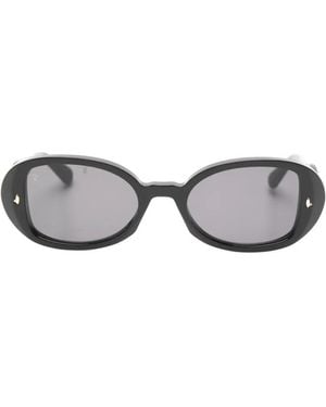 Sestini Eyewear Ventiquattro Oval-Frame Sunglasses - Grey