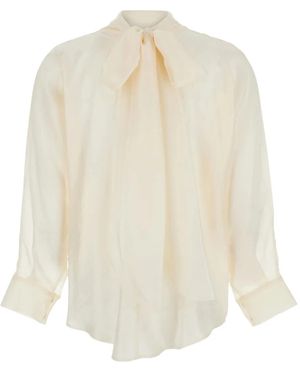 ..,merci Pussybow Long-Sleeve Shirt - White