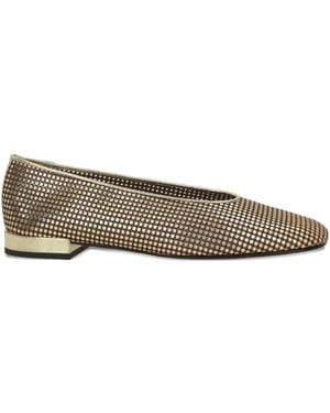 Giorgio Armani Square-toe ballet flats - Braun