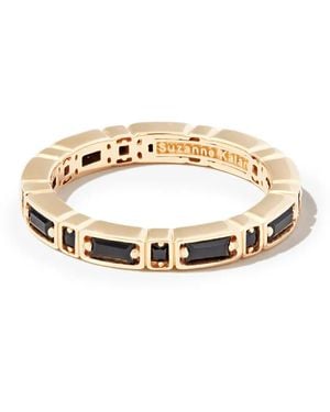 Suzanne Kalan 18Kt Inlay Sideways Sapphire Eternity Band Ring - Metallic