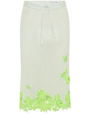 Christopher Esber Lace-Trim Midi Skirt - Green