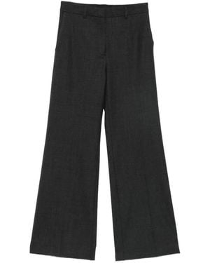 Ottod'Ame Pressed-Crease Wide-Leg Pants - Black