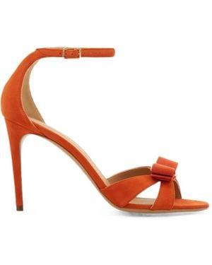 Ferragamo Vara Bow Sandals - White