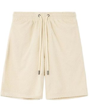 Off-White c/o Virgil Abloh Bermuda En Tissu Éponge À Lien De Resserrage - Natural