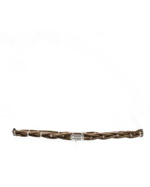 Isabel Marant Braided Leather Belt - White