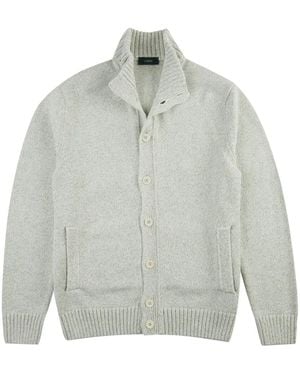 Zanone ボタン カーディガン - グレー