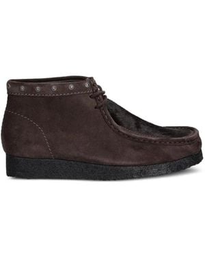 Clarks Wallabee Studded Lace-Up Boots - Brown