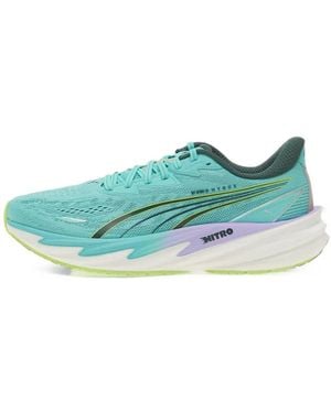 PUMA X Hyrox Velocity Nitro 5 Mesh-Panels Low-Top Sneakers - Green
