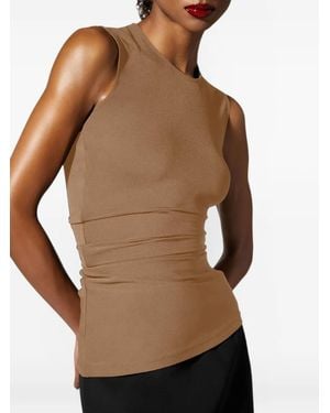 Wolford Asymmetric Draped Top - Brown