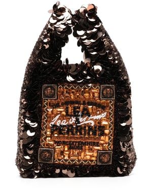 Anya Hindmarch Mini Sac Cabas En Cuir - Noir