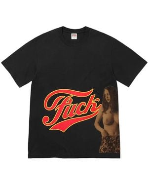 Supreme X Hysteric Glamour Graphic-Print T-Shirt - Black