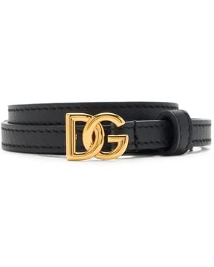 Dolce & Gabbana Ceinture À Boucle Logo - White
