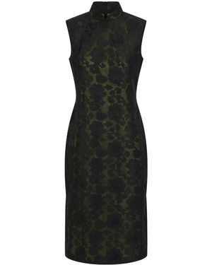 Shanghai Tang Abito Qipao A Fiori - Nero