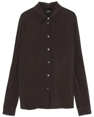 Pinko Silk Shirt With Classic Button-Down Front - Black