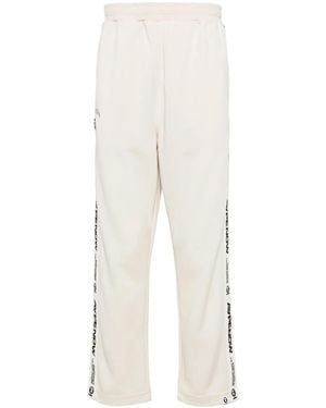 Aape By A Bathing Ape Pantaloni Sportivi Con Ricamo - Bianco