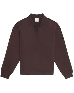Calvin Klein Jersey Holgado Con Cuello En V - Morado