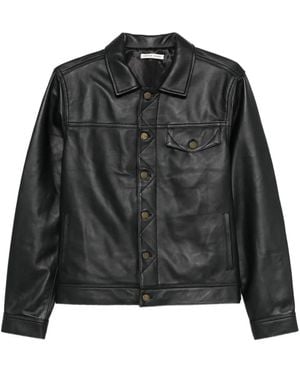 Carter Young Arch Leather Jacket - Black