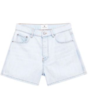 Anine Bing Dalton Denim Shorts - Blue