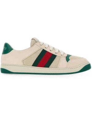 Gucci Screener Mesh-Panel Trainers - Natural