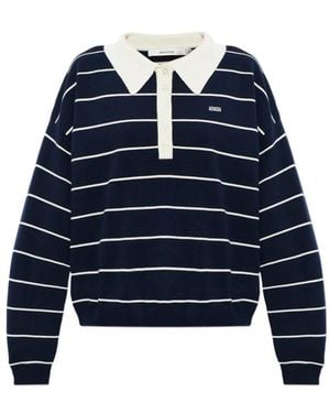 Gestuz Gztaige Striped Polo Shirt - Blue