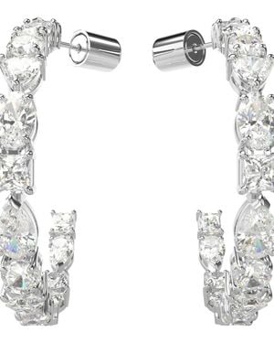 Swarovski Mesmera Crystal-Embellished Hoop Earrings - White