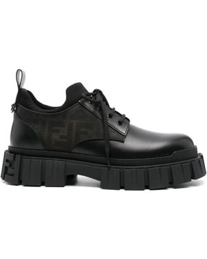 Fendi Force Derby-Schuhe Mit Kontrasteinsätzen - Schwarz