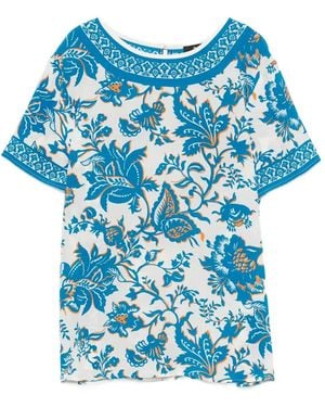Etro Floral-Print Blouse - Blue