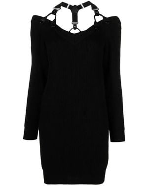Moschino Braces-Detail Knitted Dress - Black