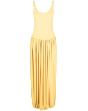 Lanvin Mouwloze Maxi-Jurk - Metallic