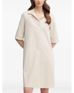 Joseph Ribkoff Polo-Collar Mini Dress - Natural