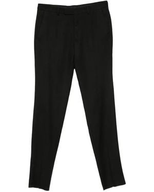 ZEGNA Belt-Loops Straight-Leg Pants - Black