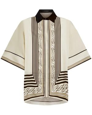 KARL LAGERFELD Striped-Pattern Shirt - White