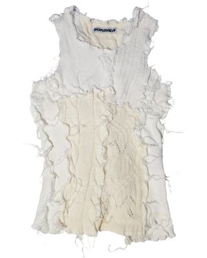 Borbala Crew-Neck Top - White