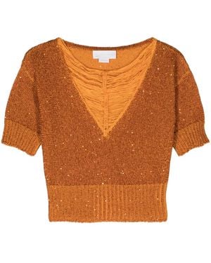 Genny Top Con Lentejuelas - Naranja