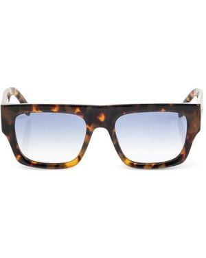 Palm Angels Tortoiseshell-Effect Rectangle-Frame Sunglasses - Brown