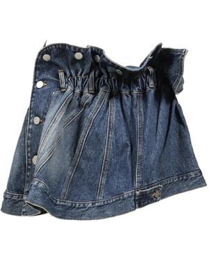 August Barron Belted Asymmetric Mini Skirt - Blue