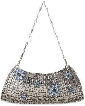 Rabanne 1969 Rhinestone-Embellished Clutch Bag - White