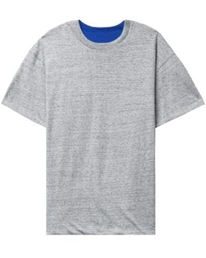 John Elliott Omkeerbaar Katoenen T-Shirt - Grijs